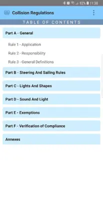 Collision Regulations android App screenshot 9